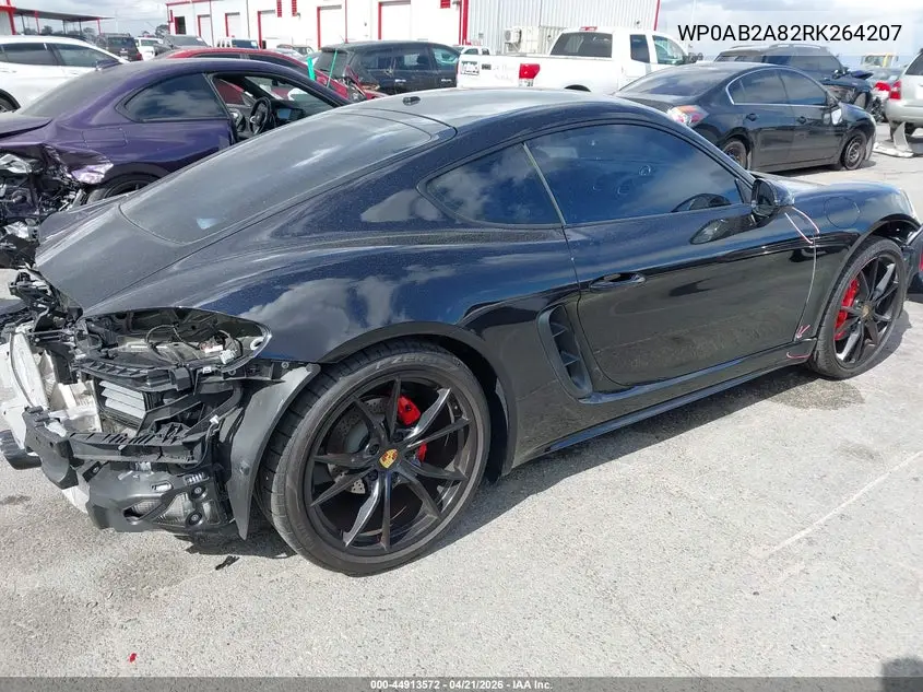 2024 Porsche 718 Cayman S VIN: WP0AB2A82RK264207 Lot: 44913572