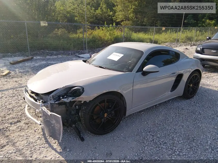 2025 Porsche 718 Cayman Style Edition VIN: WP0AA2A85SK255350 Lot: 45528264