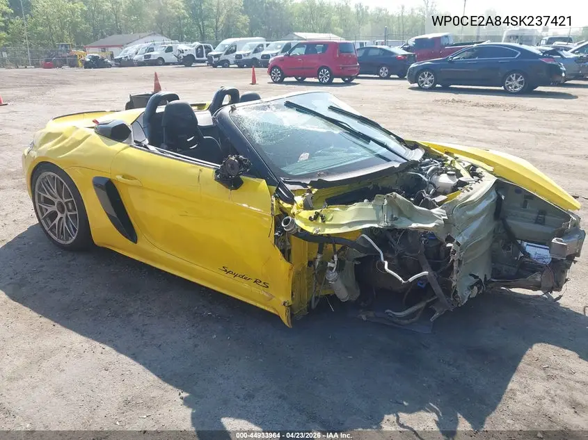2025 Porsche 718 Spyder Rs VIN: WP0CE2A84SK237421 Lot: 44933964