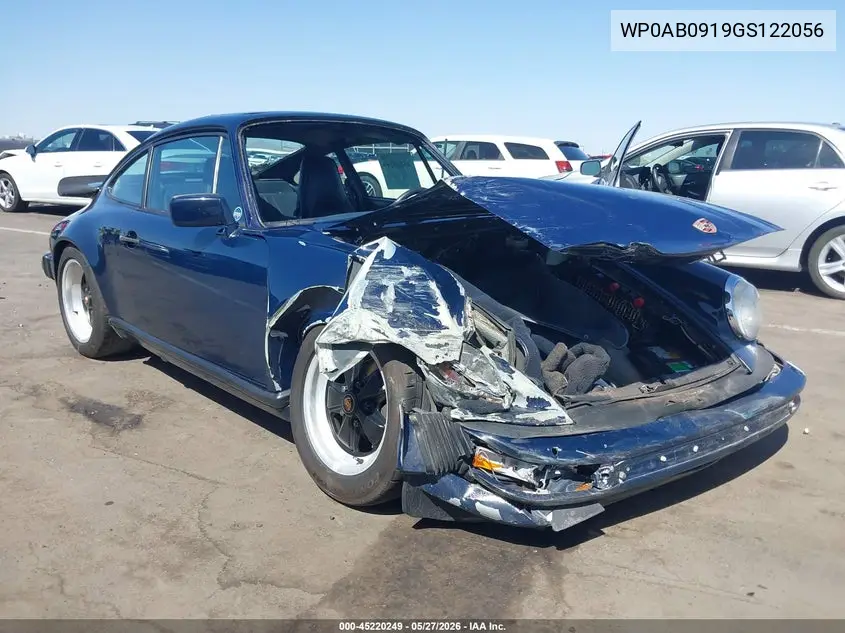 1986 Porsche 911 Carrera VIN: WP0AB0919GS122056 Lot: 45220249