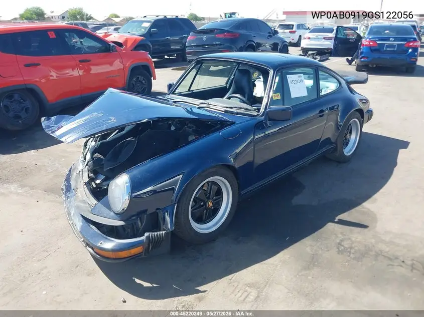 1986 Porsche 911 Carrera VIN: WP0AB0919GS122056 Lot: 45220249