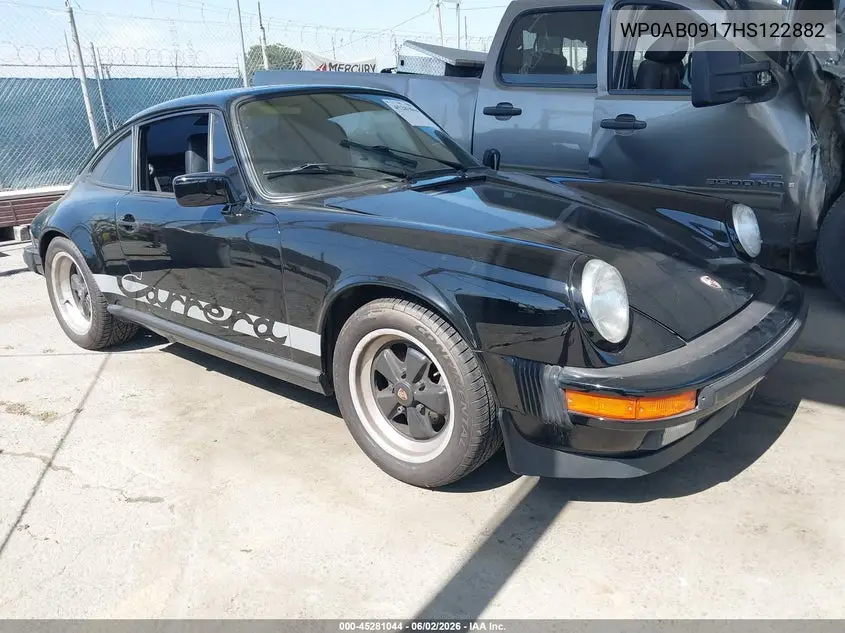 1987 Porsche 911 Carrera VIN: WP0AB0917HS122882 Lot: 45281044