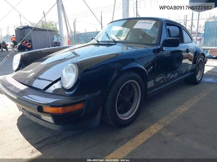 1987 Porsche 911 Carrera VIN: WP0AB0917HS122882 Lot: 45281044