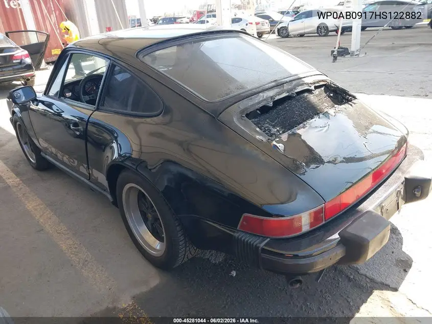 1987 Porsche 911 Carrera VIN: WP0AB0917HS122882 Lot: 45281044
