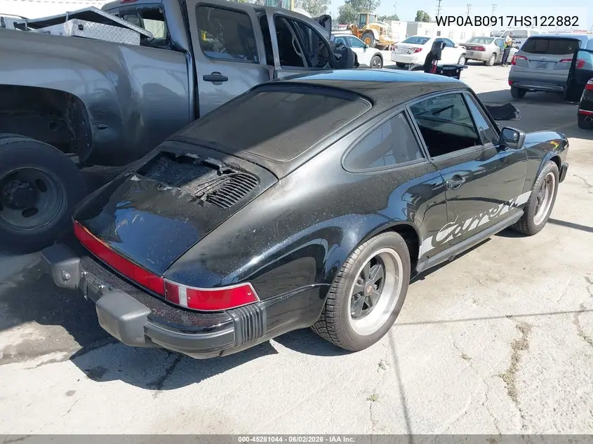 1987 Porsche 911 Carrera VIN: WP0AB0917HS122882 Lot: 45281044