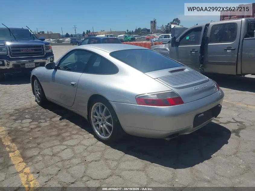 1999 Porsche 911 Carrera/Carrera 4/Carrera Tiptronic VIN: WP0AA2992XS627215 Lot: 45164217