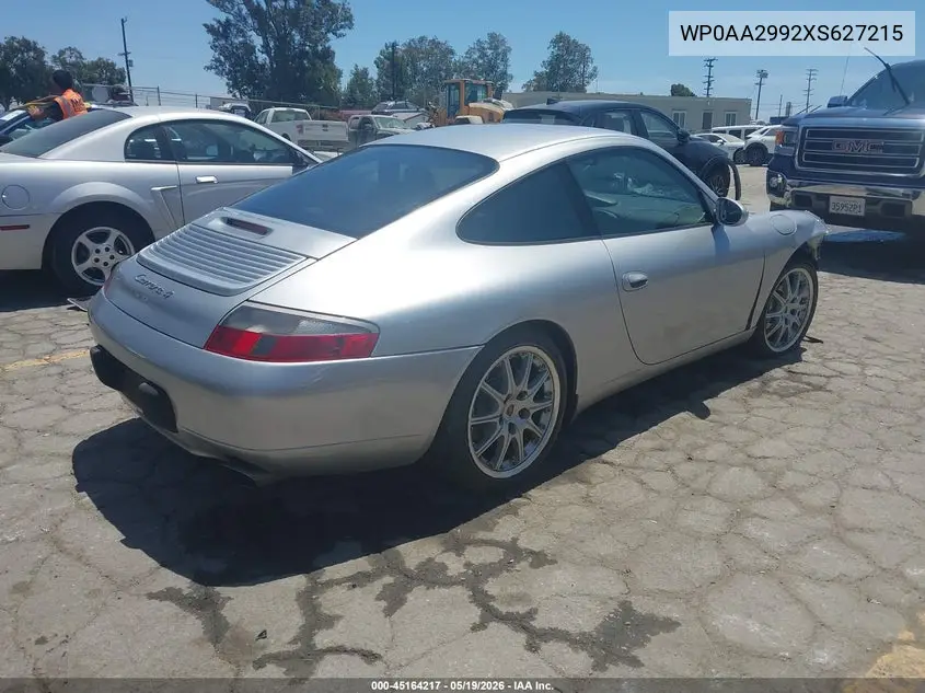 1999 Porsche 911 Carrera/Carrera 4/Carrera Tiptronic VIN: WP0AA2992XS627215 Lot: 45164217