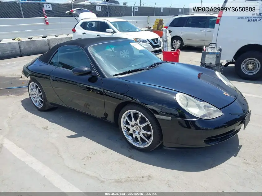 2000 Porsche 911 Carrera/Carrera 4 VIN: WP0CA2999YS650808 Lot: 45207653