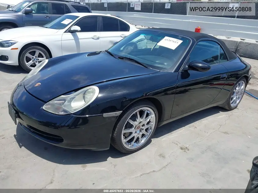 2000 Porsche 911 Carrera/Carrera 4 VIN: WP0CA2999YS650808 Lot: 45207653