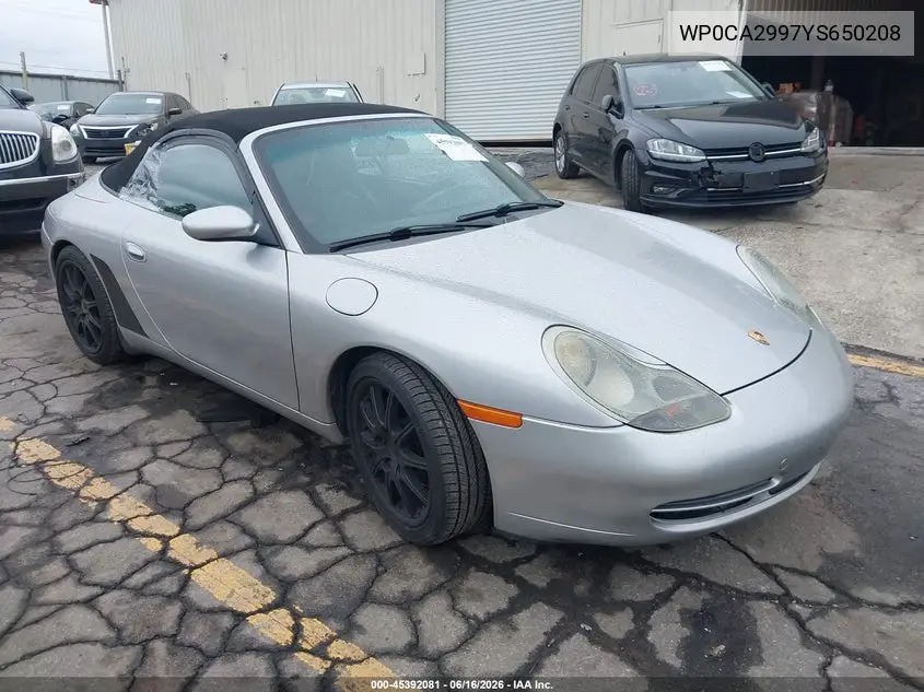 2000 Porsche 911 Carrera/Carrera 4 VIN: WP0CA2997YS650208 Lot: 45392081