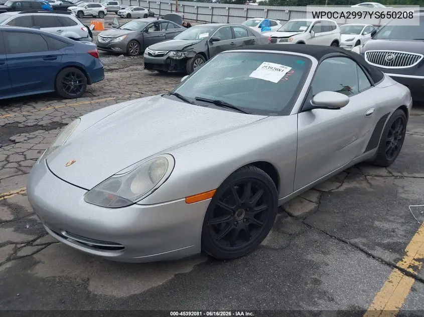 2000 Porsche 911 Carrera/Carrera 4 VIN: WP0CA2997YS650208 Lot: 45392081