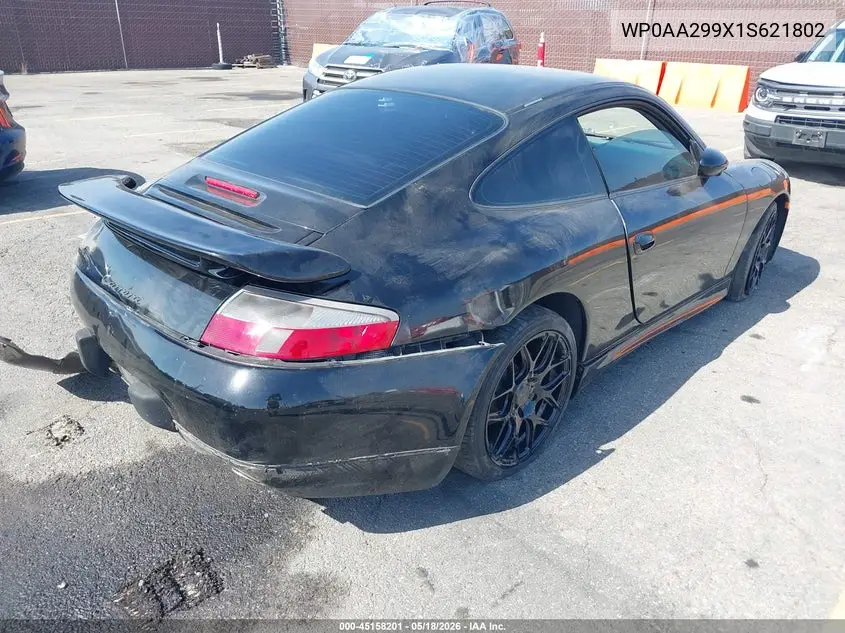 2001 Porsche 911 Carrera/Carrera 4 VIN: WP0AA299X1S621802 Lot: 45158201