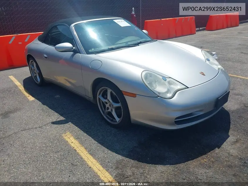 2002 Porsche 911 Carrera/Carrera 4 VIN: WP0CA299X2S652431 Lot: 45074578
