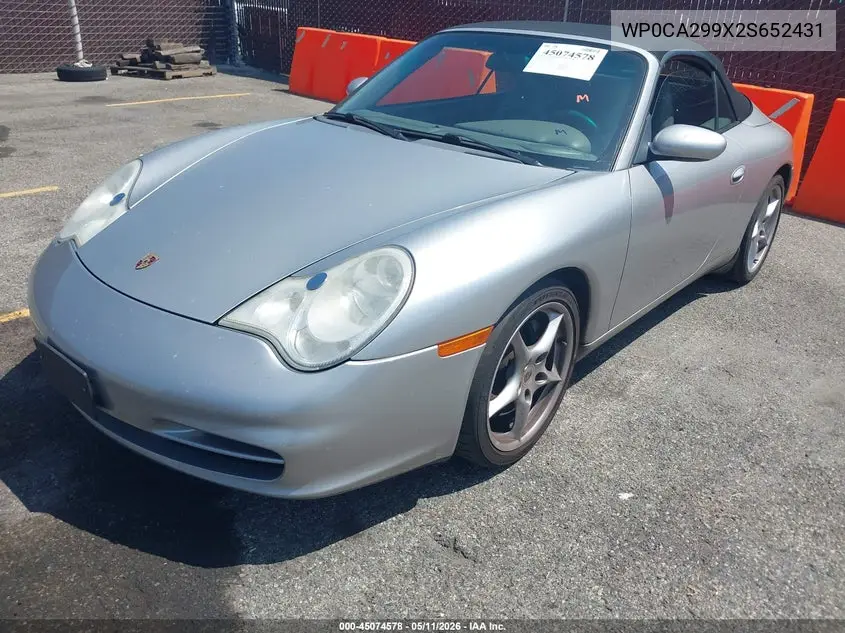 2002 Porsche 911 Carrera/Carrera 4 VIN: WP0CA299X2S652431 Lot: 45074578