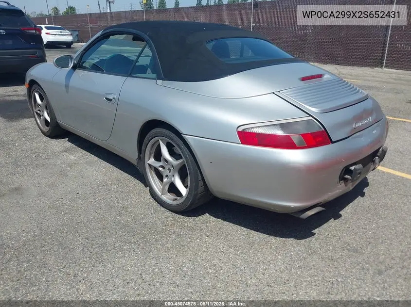 2002 Porsche 911 Carrera/Carrera 4 VIN: WP0CA299X2S652431 Lot: 45074578