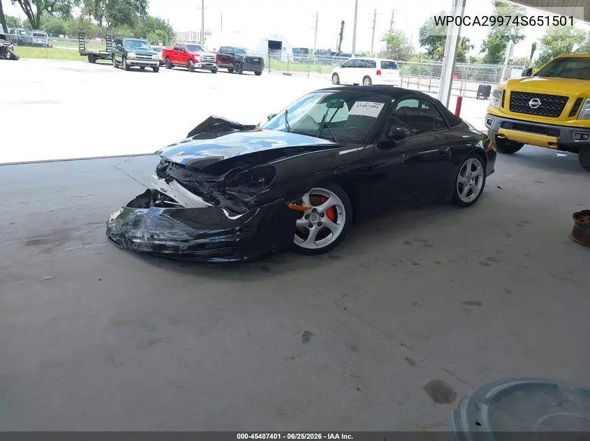 2004 Porsche 911 Carrera/Carrera 4/Carrera 4S VIN: WP0CA29974S651501 Lot: 45487401