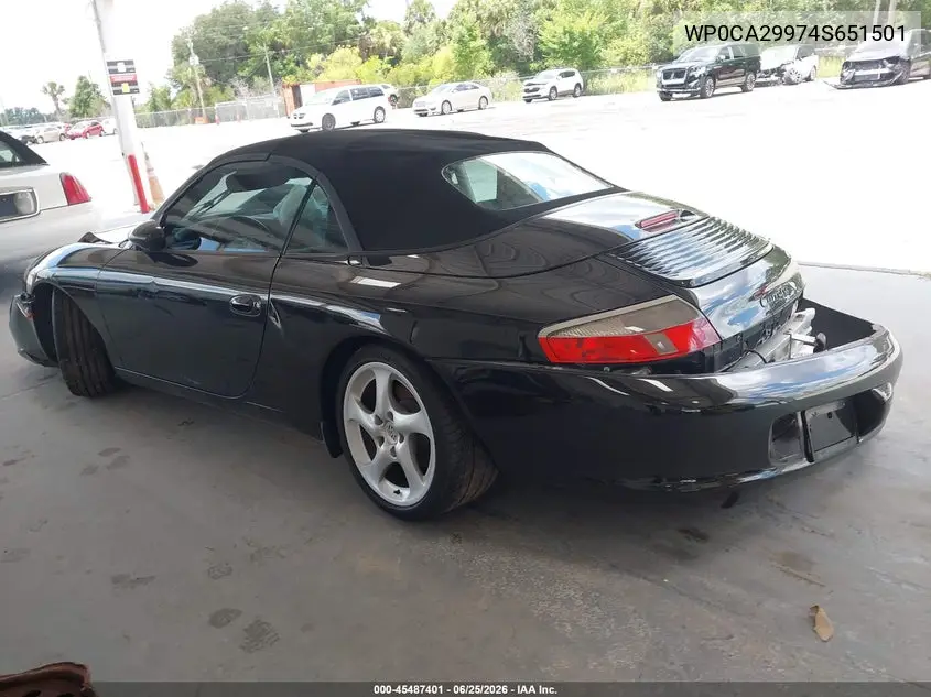 2004 Porsche 911 Carrera/Carrera 4/Carrera 4S VIN: WP0CA29974S651501 Lot: 45487401