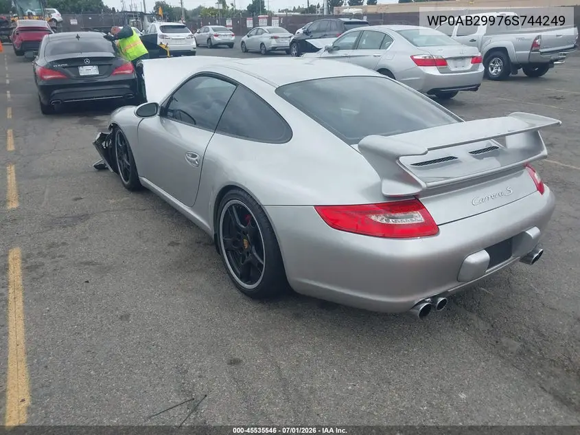 2006 Porsche 911 Carrera/Carrera 4S/Carrera S VIN: WP0AB29976S744249 Lot: 45535546