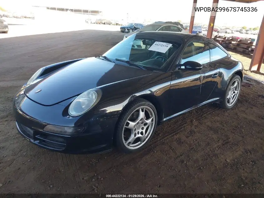 2007 Porsche 911 Targa 4 VIN: WP0BA29967S745336 Lot: 44222134