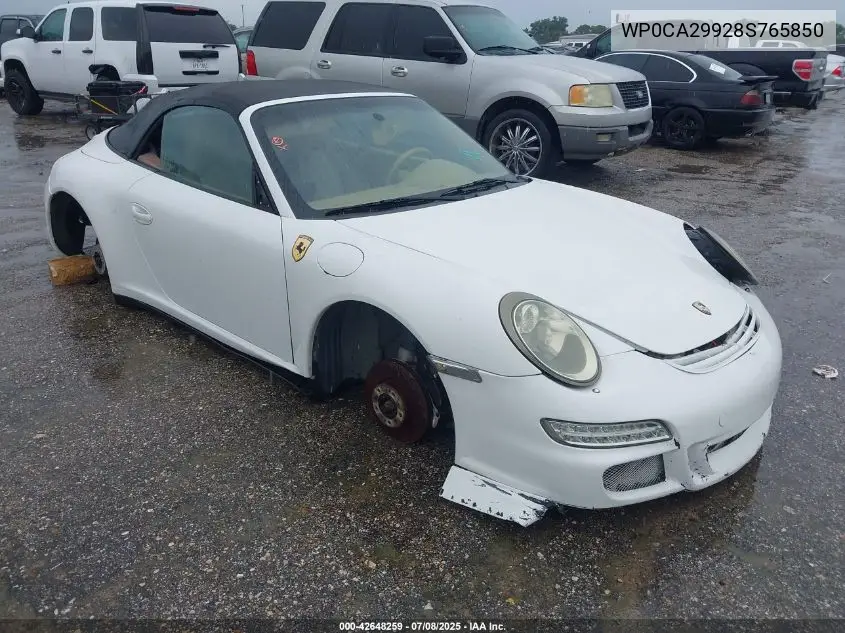 2008 Porsche 911 Carrera VIN: WP0CA29928S765850 Lot: 42648259