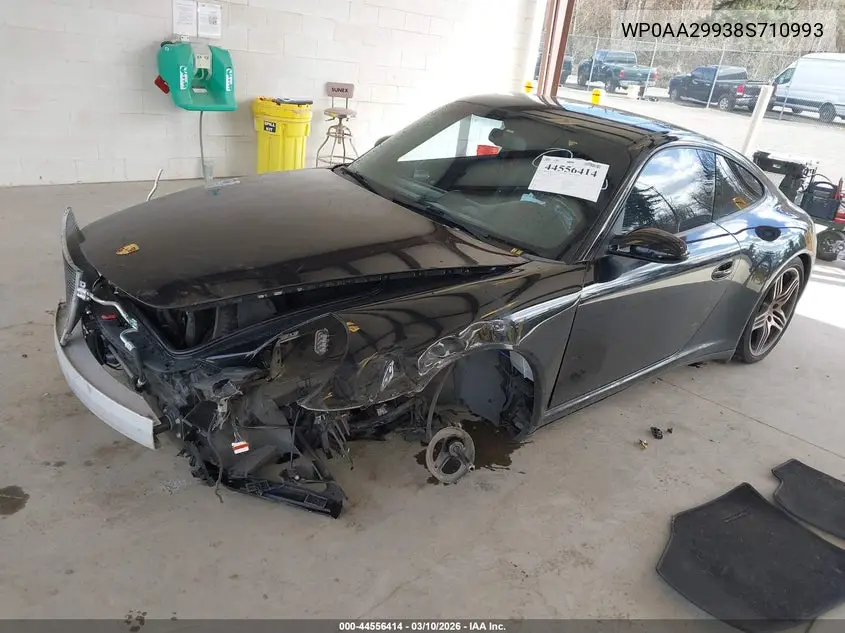 2008 Porsche 911 Carrera 4 VIN: WP0AA29938S710993 Lot: 44556414