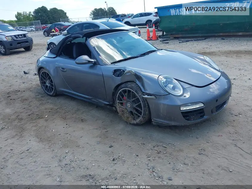 2012 Porsche 911 Carrera 4 Gts/Carrera 4S/Carrera Gts/Carrera S VIN: WP0CB2A92CS754333 Lot: 45568903