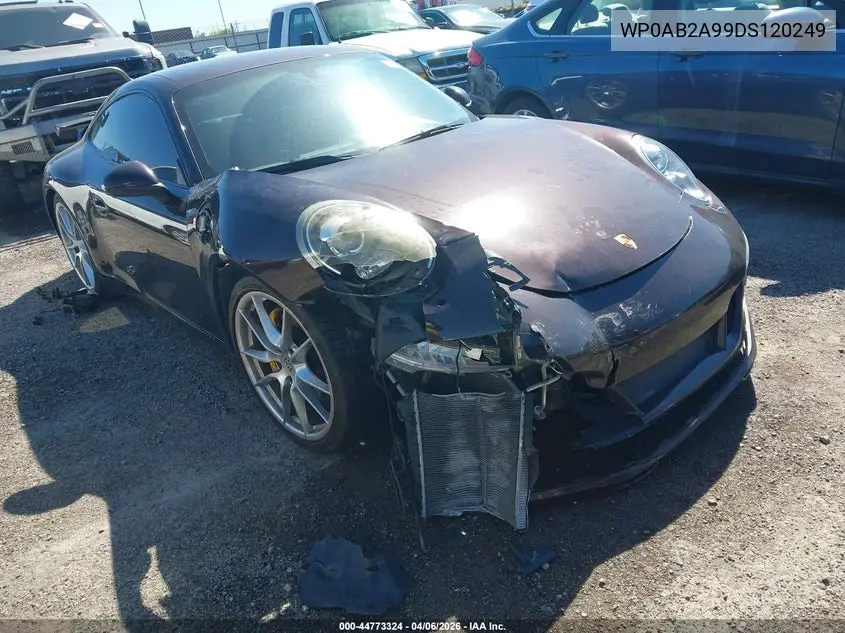 2013 Porsche 911 Carrera S VIN: WP0AB2A99DS120249 Lot: 44773324