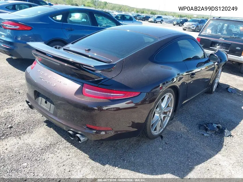 2013 Porsche 911 Carrera S VIN: WP0AB2A99DS120249 Lot: 44773324