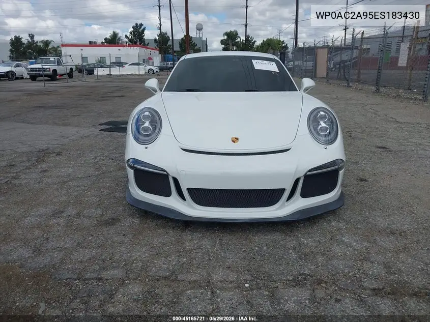 2014 Porsche 911 Gt3 VIN: WP0AC2A95ES183430 Lot: 45165721