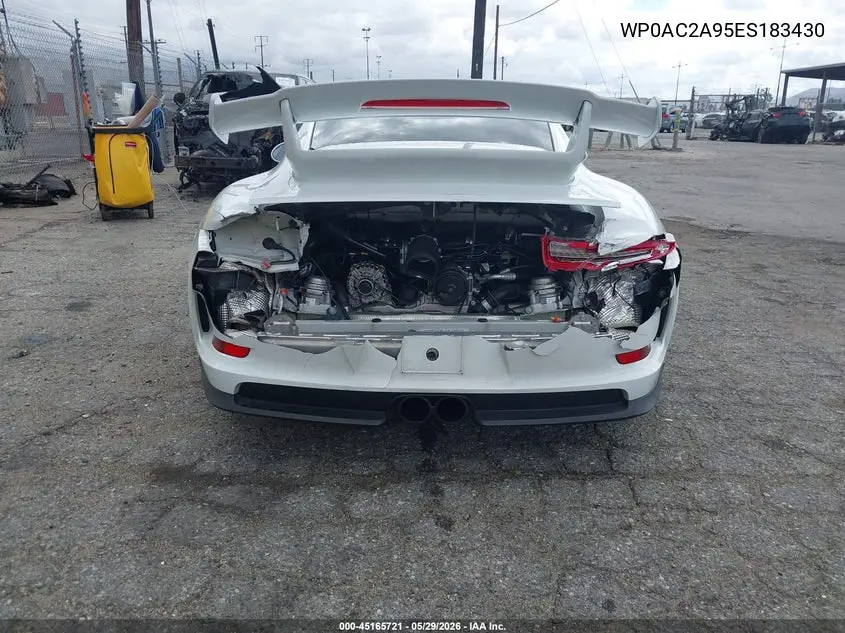 2014 Porsche 911 Gt3 VIN: WP0AC2A95ES183430 Lot: 45165721