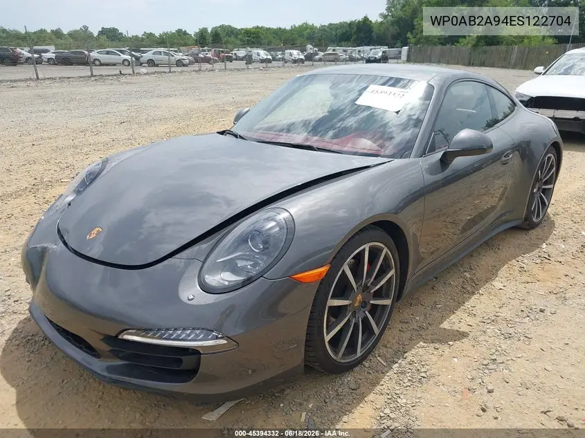 2014 Porsche 911 50Th Anniversary Edition/Carrera 4S/Carrera S VIN: WP0AB2A94ES122704 Lot: 45394332