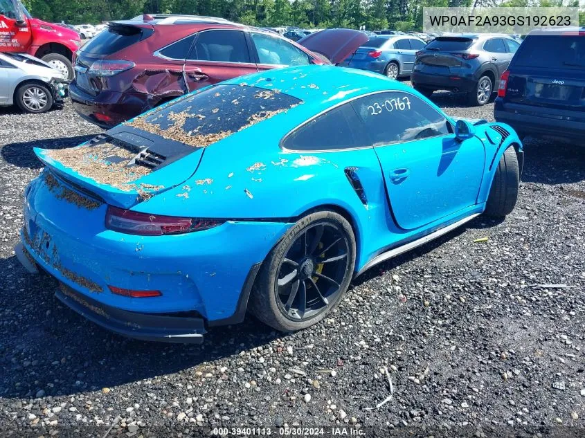 2016 Porsche 911 R VIN: WP0AF2A93GS192623 Lot: 39401113