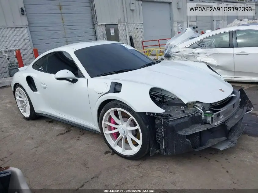 2016 Porsche 911 Gt3 Rs VIN: WP0AF2A91GS192393 Lot: 44442538