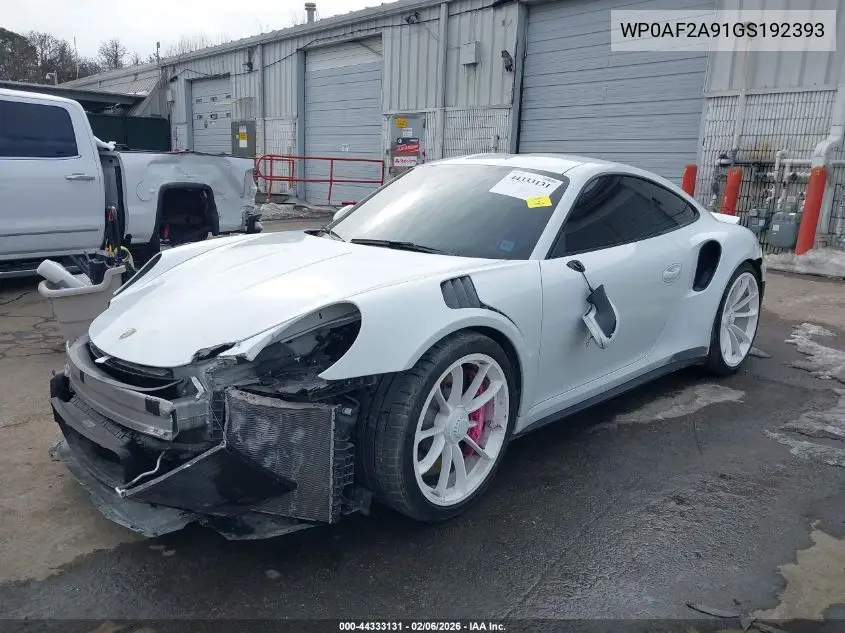 2016 Porsche 911 Gt3 Rs VIN: WP0AF2A91GS192393 Lot: 44442538