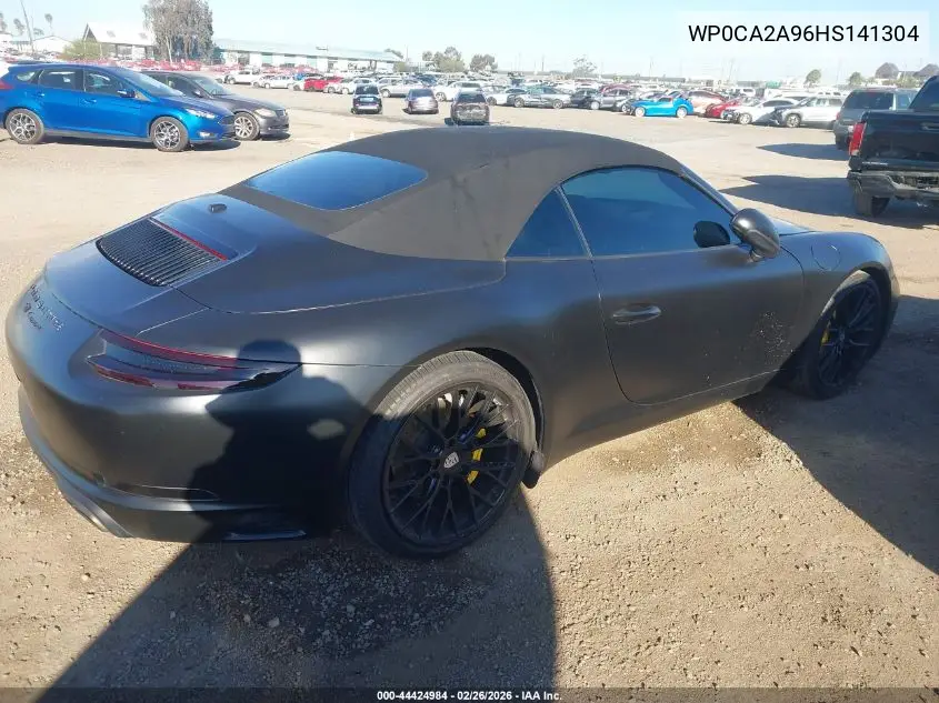 2017 Porsche 911 Carrera VIN: WP0CA2A96HS141304 Lot: 44424984