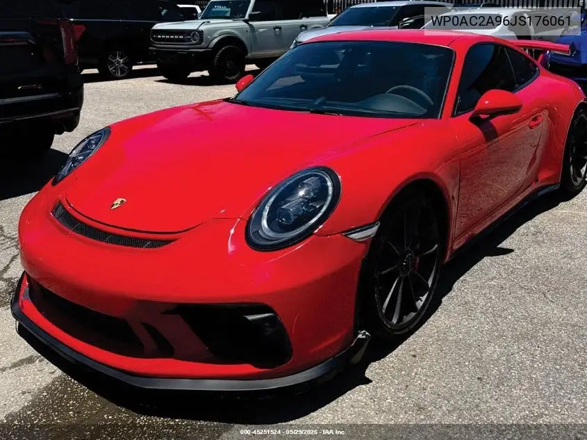 2018 Porsche 911 Gt3 VIN: WP0AC2A96JS176061 Lot: 45251524