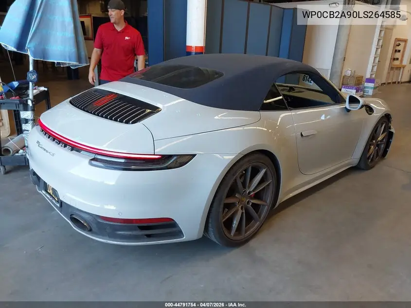 2020 Porsche 911 Carrera S Cabriolet VIN: WP0CB2A90LS264585 Lot: 44791754