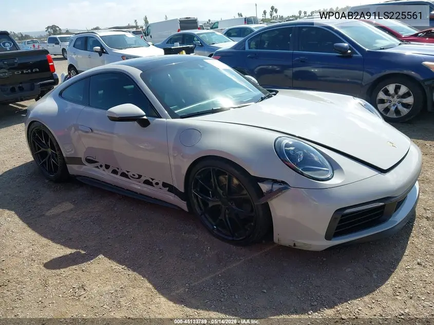2020 Porsche 911 Carrera S VIN: WP0AB2A91LS225561 Lot: 45133789