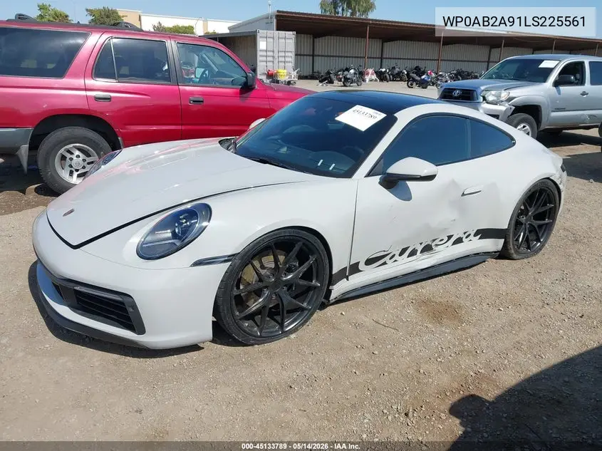 2020 Porsche 911 Carrera S VIN: WP0AB2A91LS225561 Lot: 45133789