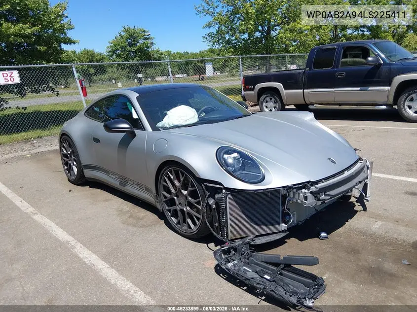 2020 Porsche 911 Carrera 4S/Carrera S VIN: WP0AB2A94LS225411 Lot: 45233899