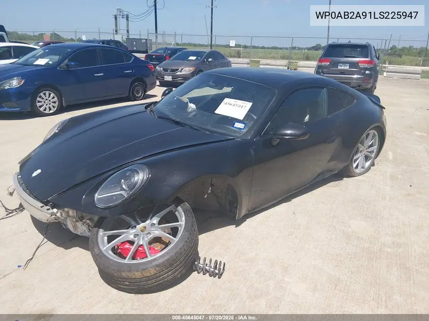 2020 Porsche 911 Carrera 4S/Carrera S VIN: WP0AB2A91LS225947 Lot: 45645047