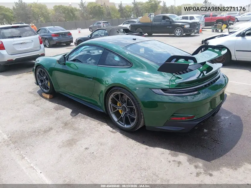 2022 Porsche 911 Gt3/Gt3 W/Touring Package VIN: WP0AC2A98NS271176 Lot: 45455048