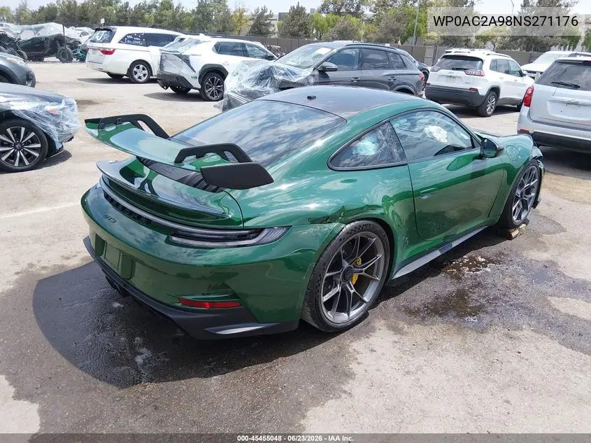 2022 Porsche 911 Gt3/Gt3 W/Touring Package VIN: WP0AC2A98NS271176 Lot: 45455048