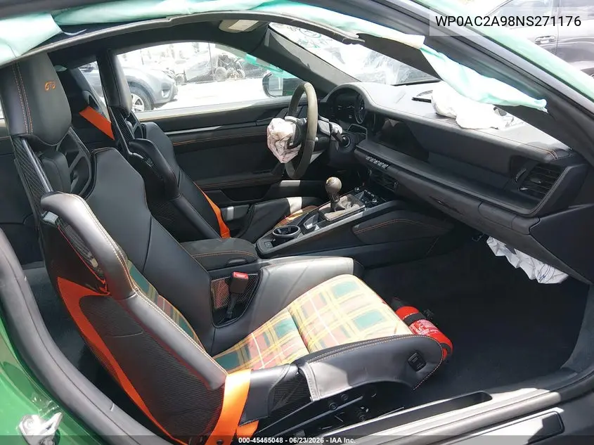 2022 Porsche 911 Gt3/Gt3 W/Touring Package VIN: WP0AC2A98NS271176 Lot: 45455048