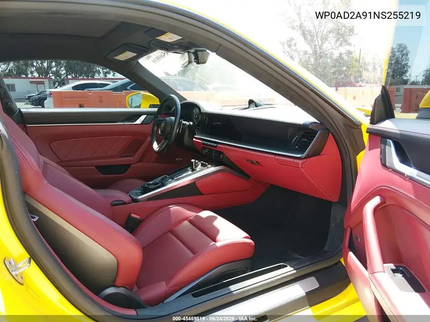 2022 Porsche 911 Turbo/Turbo S VIN: WP0AD2A91NS255219 Lot: 45469819