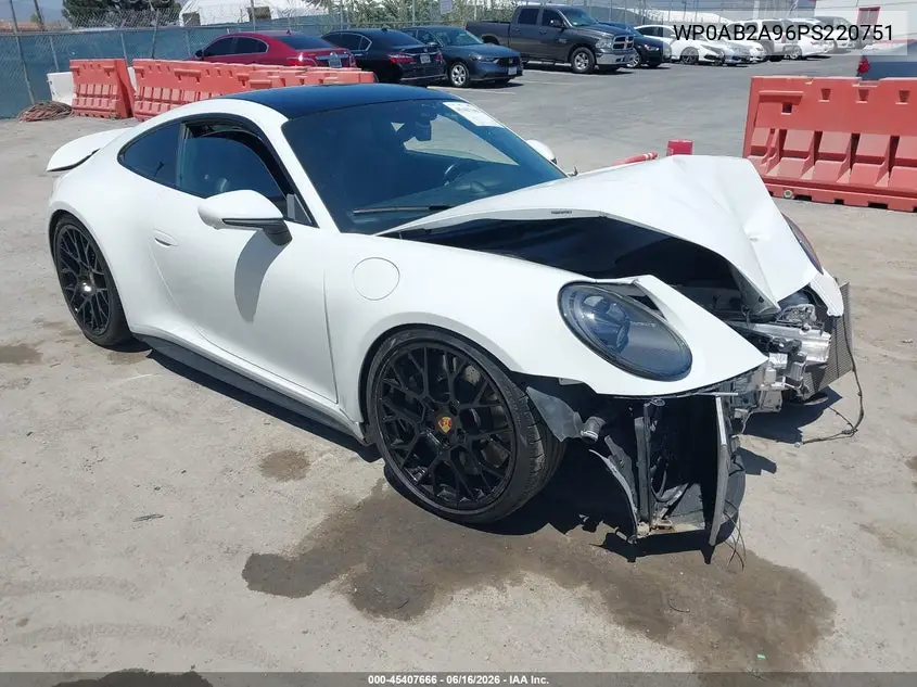 2023 Porsche 911 Carrera 4 Gts/Carrera 4S/Carrera Gts/Carrera S/Dakar VIN: WP0AB2A96PS220751 Lot: 45407666