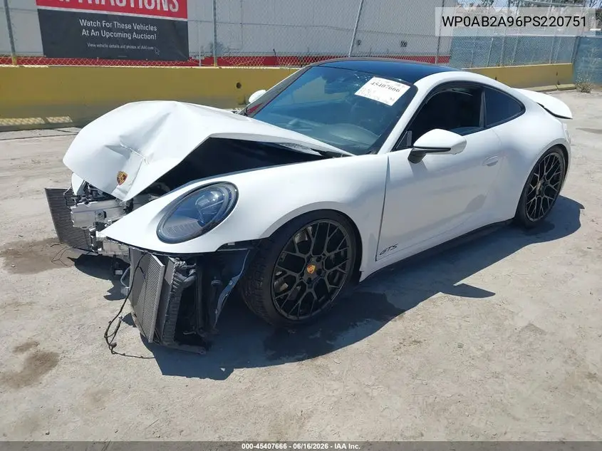 2023 Porsche 911 Carrera 4 Gts/Carrera 4S/Carrera Gts/Carrera S/Dakar VIN: WP0AB2A96PS220751 Lot: 45407666