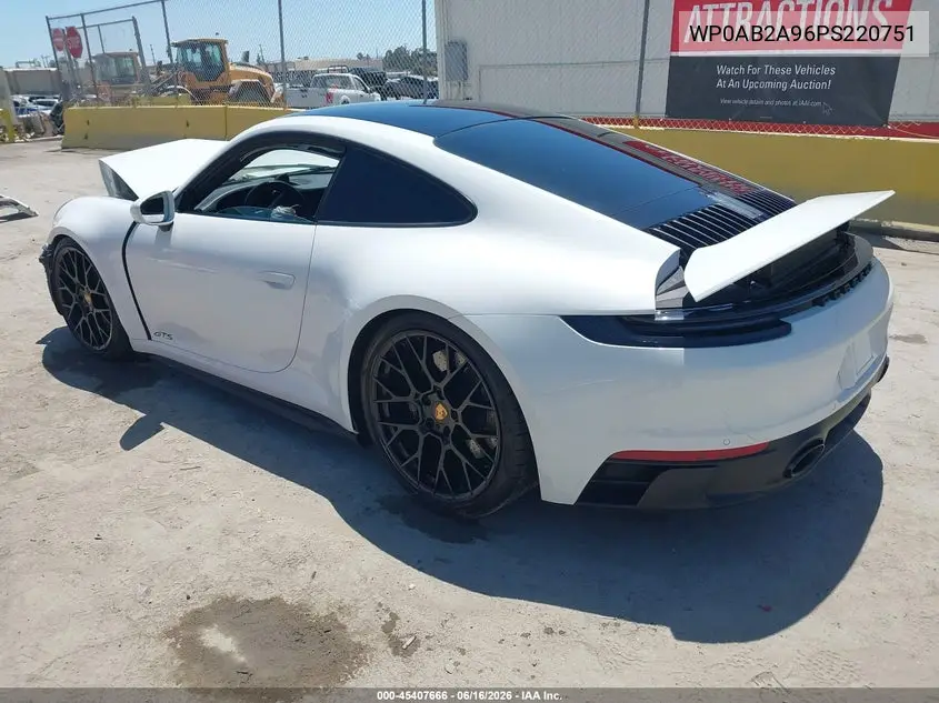 2023 Porsche 911 Carrera 4 Gts/Carrera 4S/Carrera Gts/Carrera S/Dakar VIN: WP0AB2A96PS220751 Lot: 45407666