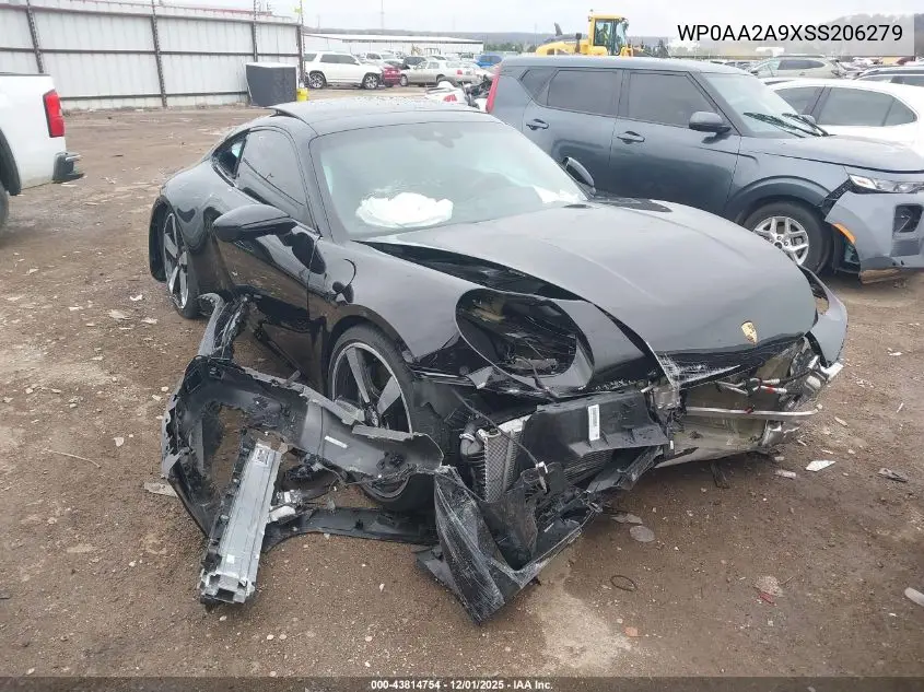 2025 Porsche 911 Carrera/Carrera T VIN: WP0AA2A9XSS206279 Lot: 43814754