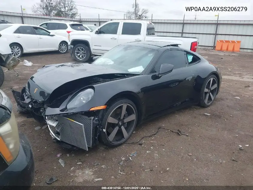 2025 Porsche 911 Carrera/Carrera T VIN: WP0AA2A9XSS206279 Lot: 43814754